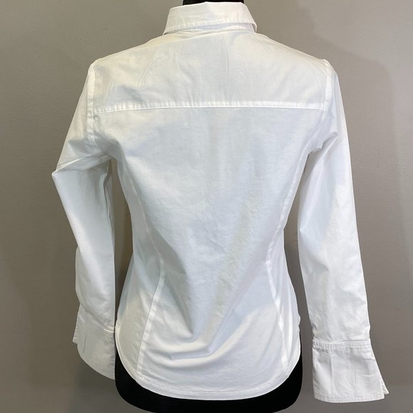 DCC Missy White Button Down Shirt sz M Super Cute - Picture 3 of 6
